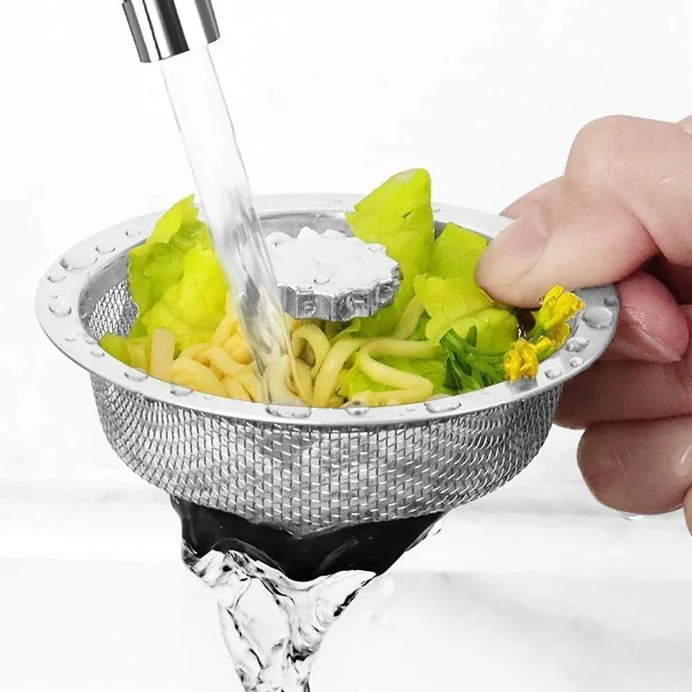 Küche Waschbecken Filter Mesh Edelstahl Waschbecken Sieb Anti-Blocking Badezimmer Bodenabläufe Haar Catcher Stopper Waschbecken Zubehör