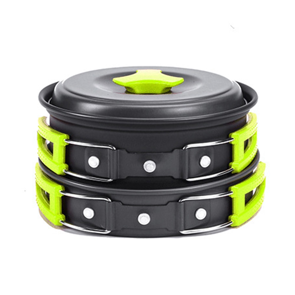 7pcs Picnic Cooking Utensils Equipment Foldable Outdoor Camping Hiking Utensils for 1-2 People Picnic Cooking Kit