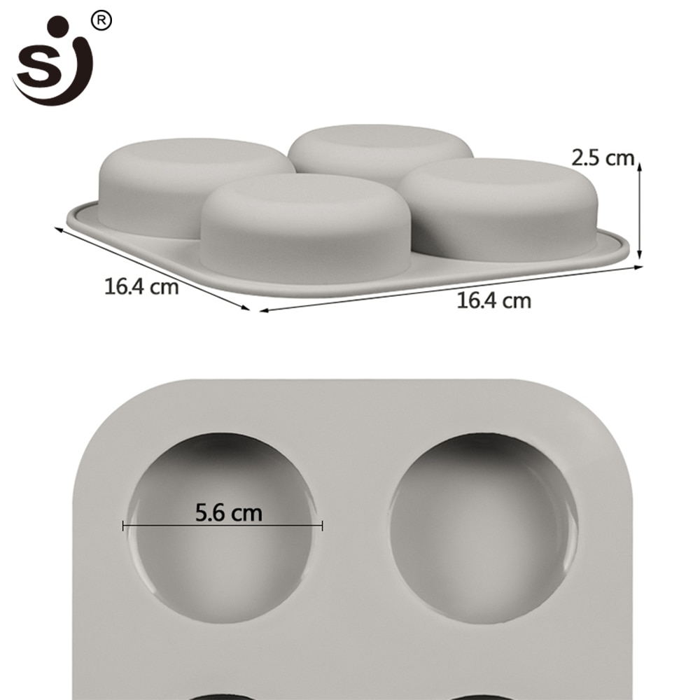 Sj 3d Zeep Siliconen Mallen Handgemaakte Ronde Vormen Voor Zeep Maken Vorm Veilig Niet Giftig