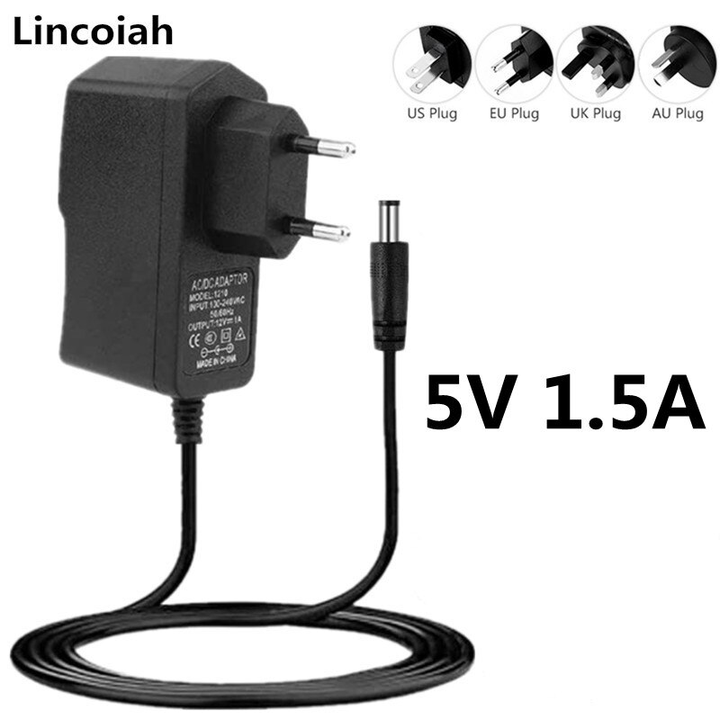 5V 1500MA Power Supply AC/DC Adapter European specifications 5 V Volt 1.5a charger
