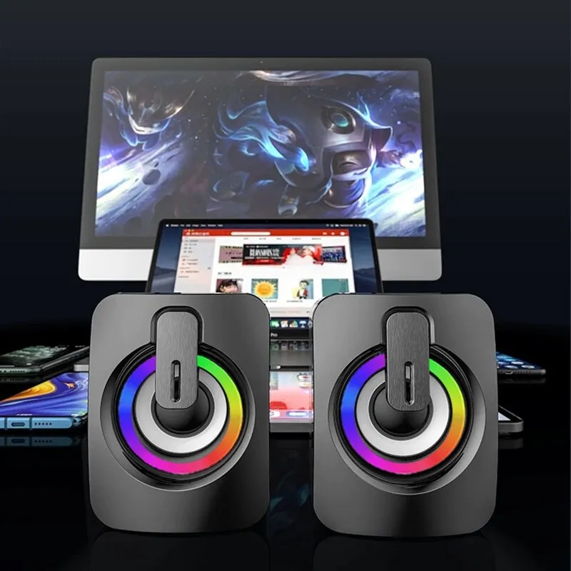 Datorhögtalare för pc bärbar dator stationär dator bluetooth bärbar ljudlåda musik trådlös trådad usb mini kolumn akustik
