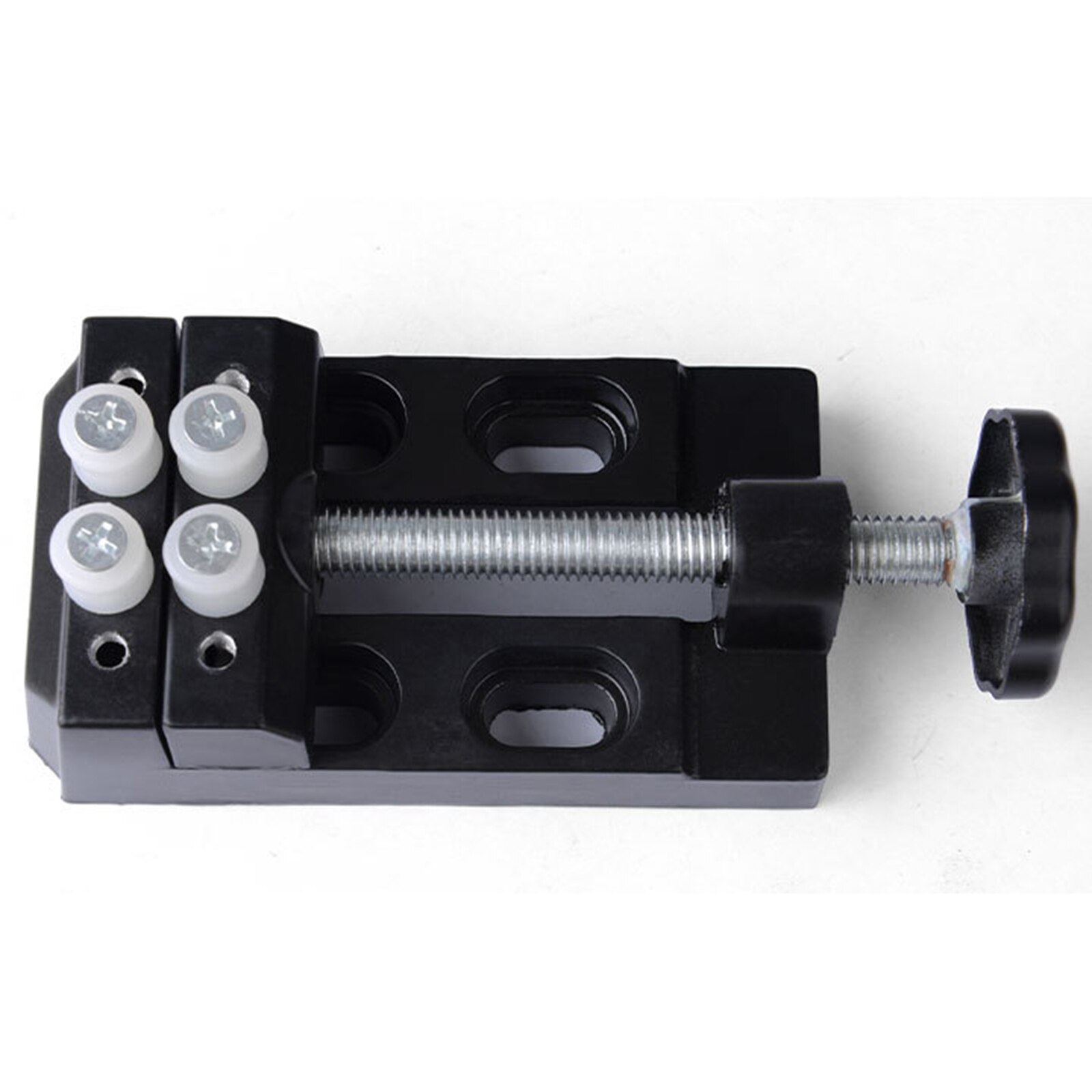 Pliers Mini Bench Vice Vise Table Vise Flat Jaw Clamp Securing Clip Black Aluminum Alloy Bench Vice