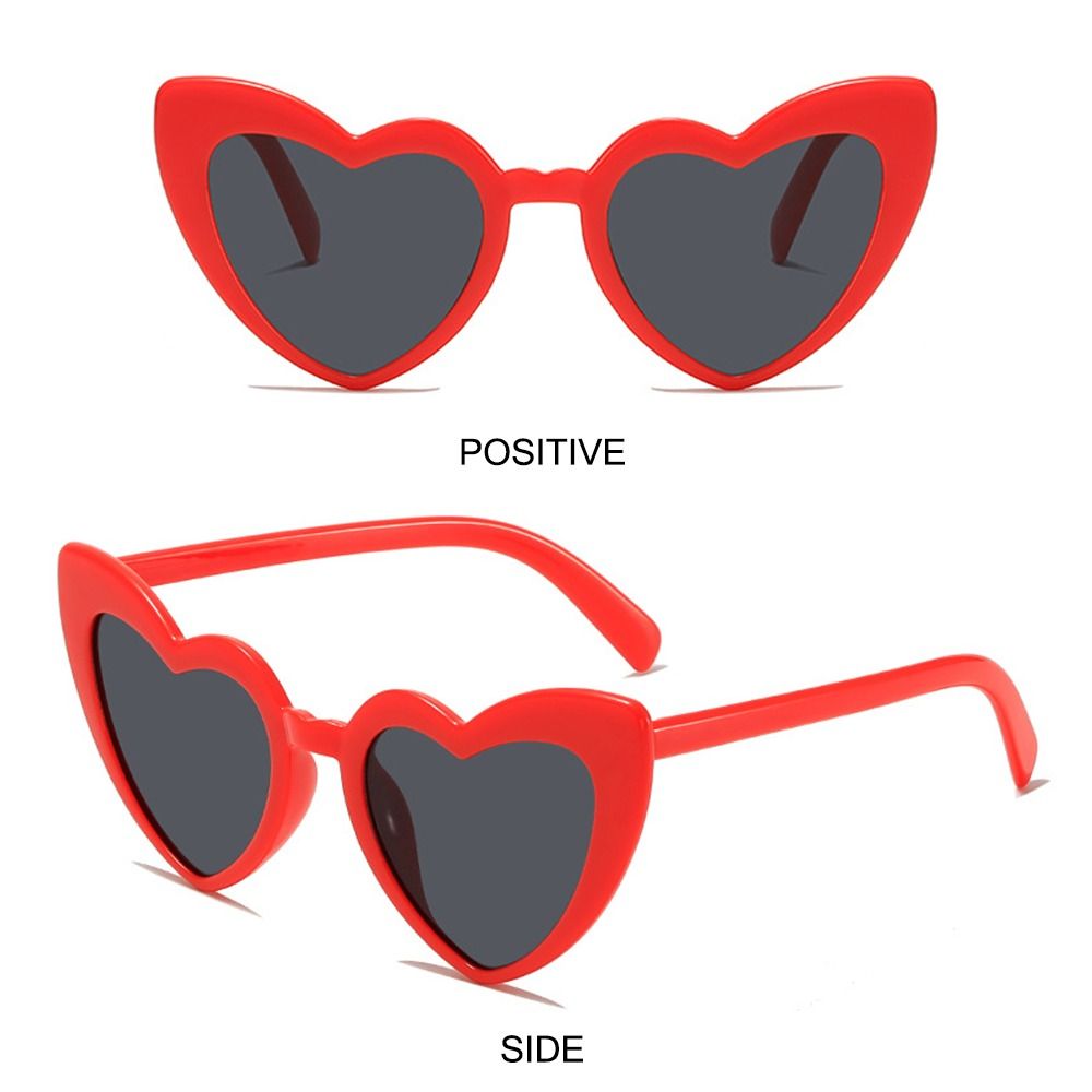 Gafas de sol en forma de corazón, gafas de sol Vintage irregulares con forma de corazón rosa, gafas de sol de para disparar en la calle para mujer, protección UV