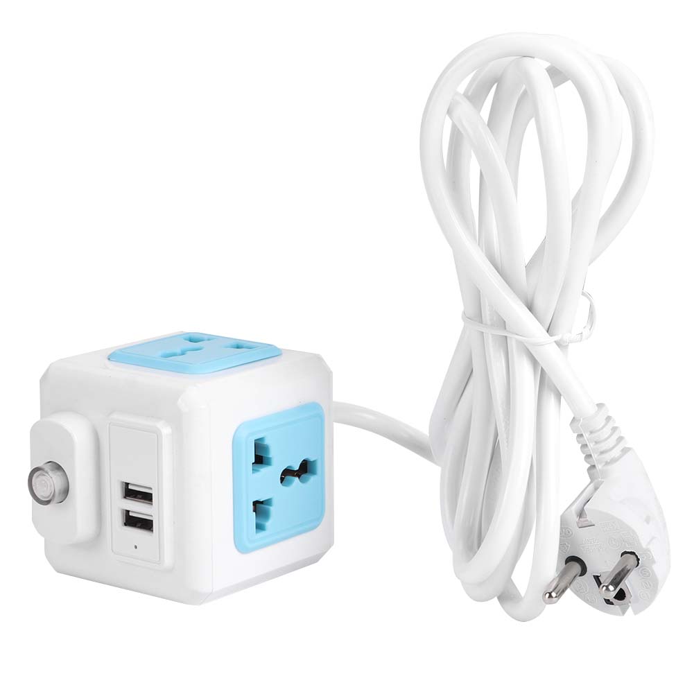 AC 250V Socket Multi Function 4 Outlet Dual USB Power Strip Power Socket Outlet For Home Hotel