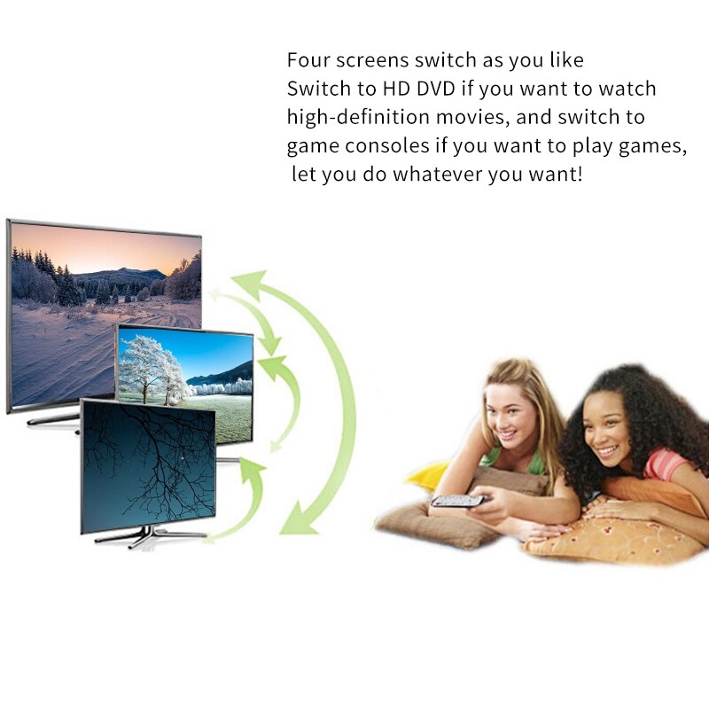 AV-109 Av Selector 4 In 1 Audio-Video-uitgang Selector Met Composite S-Video Video Selector