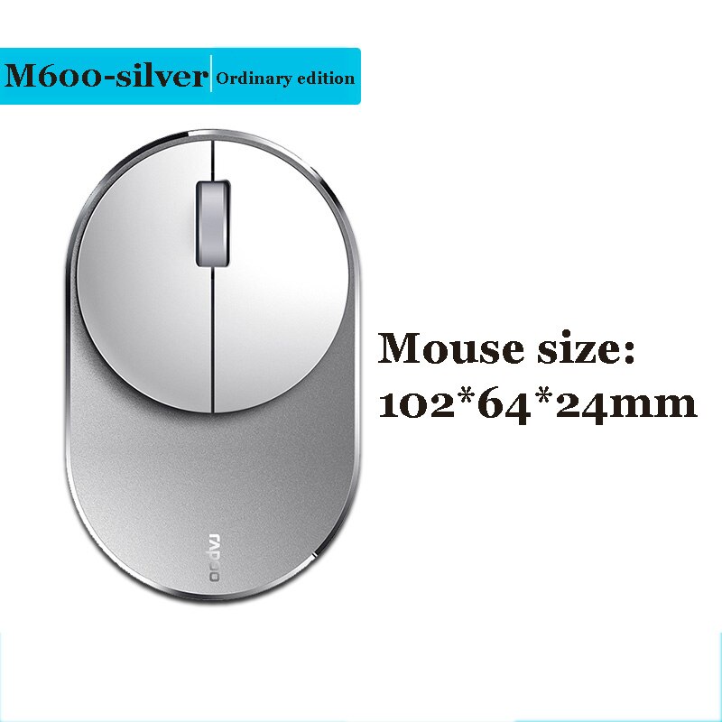Rapoo M600G/M600G Mini Multi-mode Draadloze Muis Ondersteunt Bluetooth 3.0/4.0 En 2.4G Voor Windows xp/Visa/7/8/10 Of Later, macos: Silver