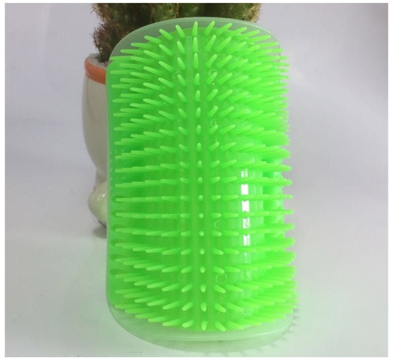 Pet Cat Self Groomer toy For Cat Grooming Tool Hair Removal Brush Dogs Cat Comb Hair Shedding Trimming Massage Device With Catoy: Green