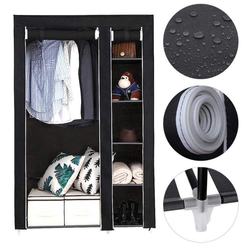 Schlafzimmer Möbel vlies Kleiderschrank Schlafzimmer Tuch Klapp Schränke Schrank Staubdicht Schrank Lagerung DIY Heimat Möbel HWC