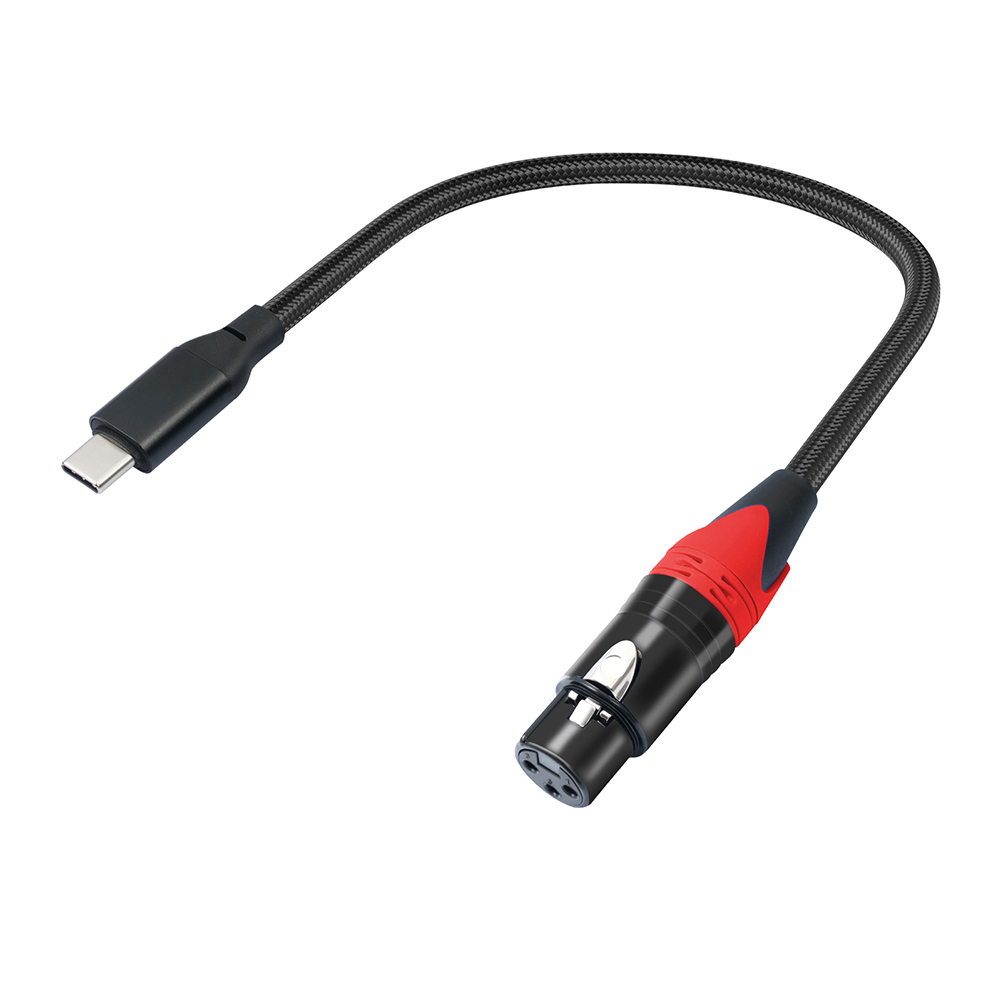 Câble de microphone USB C vers XLR femelle, Plug and Play, Audio Static, 1 m, 2 m, 3m