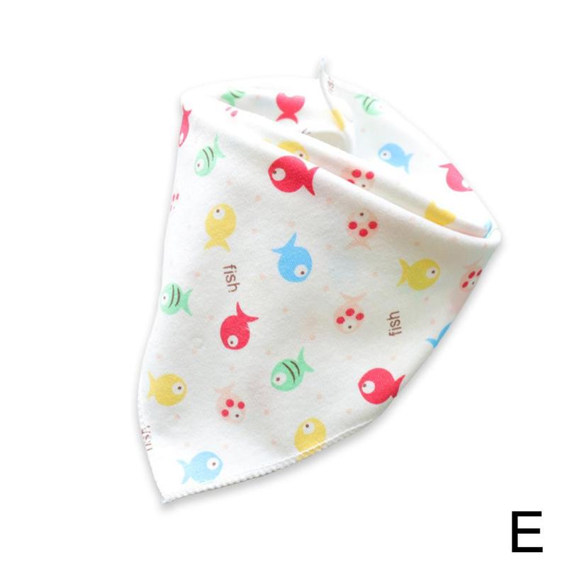 Slabbers Dubbele Katoen Slabbetjes Cartoon Animal Gedrukt Kleding Katoen Bib Handdoek Voeden Bandana Speeksel Patroon Schort V9u4: E