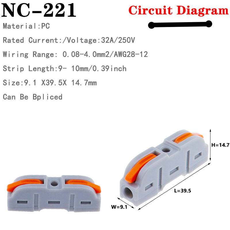 1 in multiple out Quick Wiring Connector Universal Splitter wiring cable Push-in Can Combined Butt Home Terminal Block SPL 222: army green / Under 5Pcs