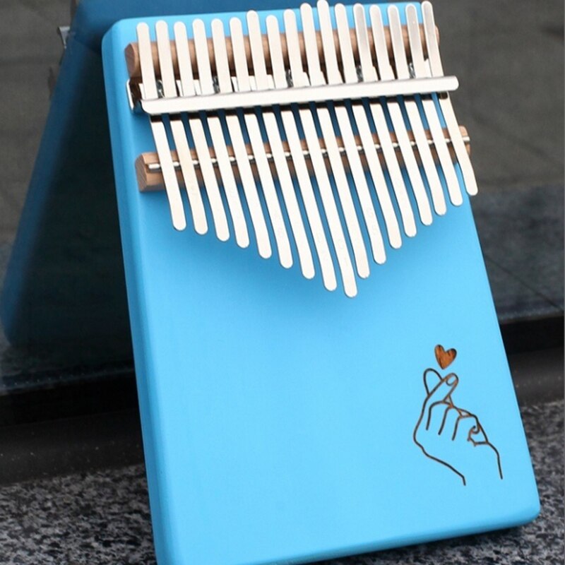 17 Keys Thumb Piano Finger Piano Hand Piano Wooden Finger Piano with Tuning Hammer Learning Adult Beginners