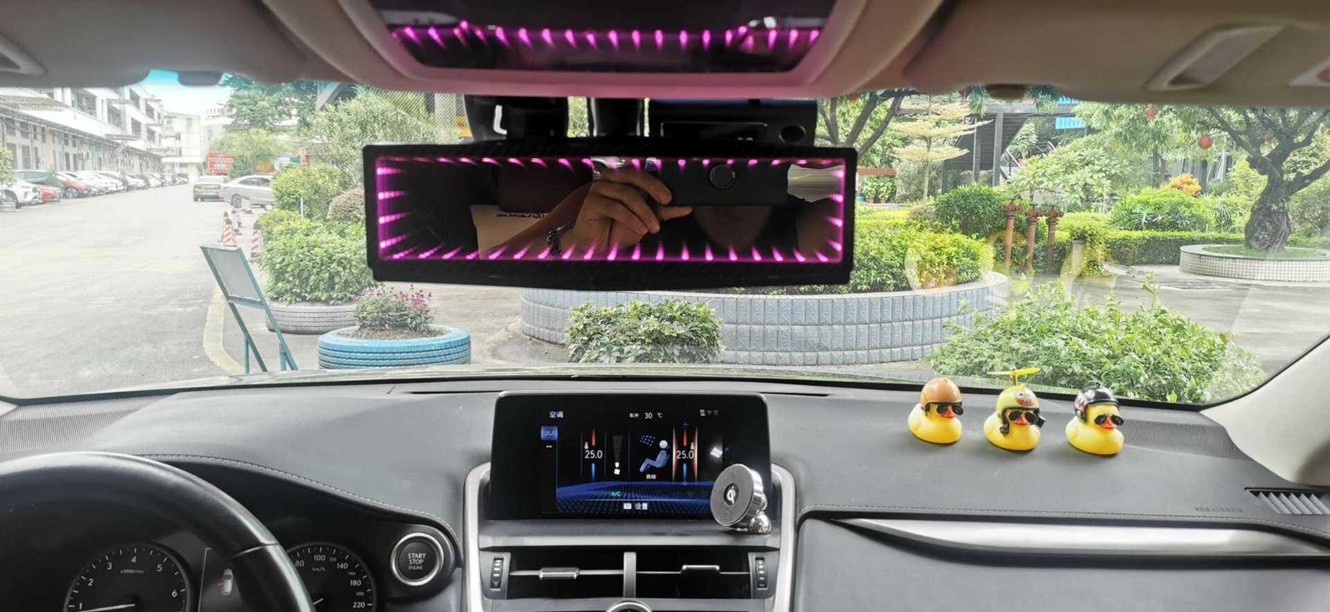 Car GALAXY REAR VIEW MIRROR LED CLIP-ON INFINITY 3D bottomless extends the abyss Rearview time tunnel Endless Infinite space