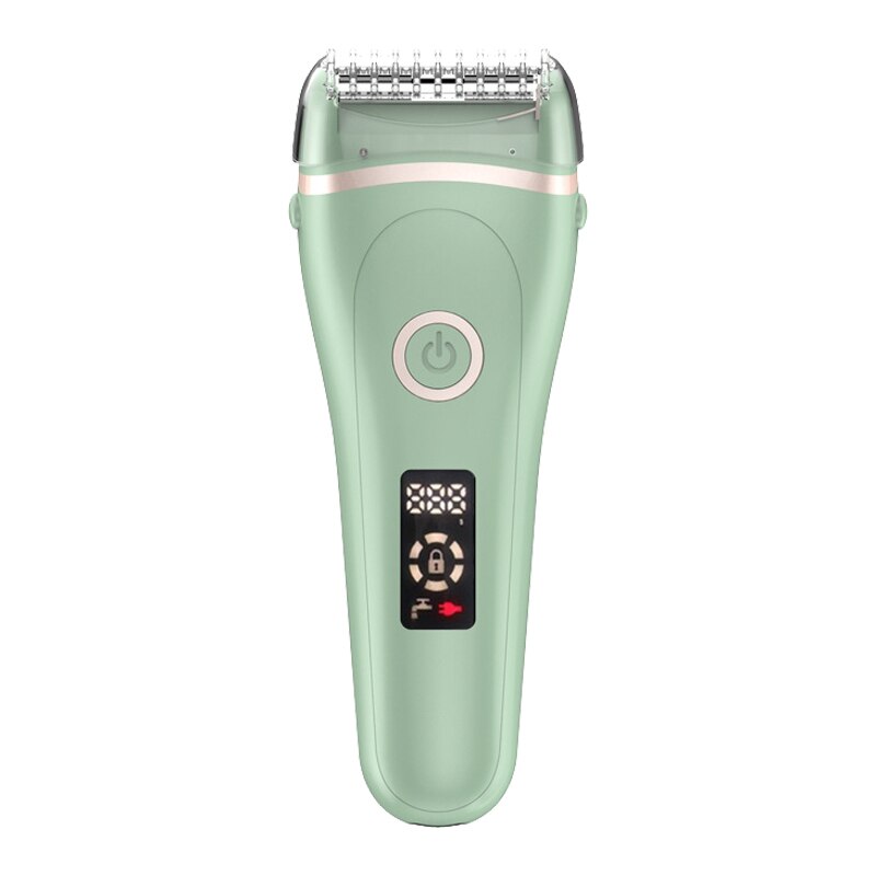 Elektrisk barbermaskine genopladelig barbermaskine til kvinder epilator hårfjerning barbermaskine 3 in 1 barbermaskine til kvinder bærbar kvindetrimmer: Grøn