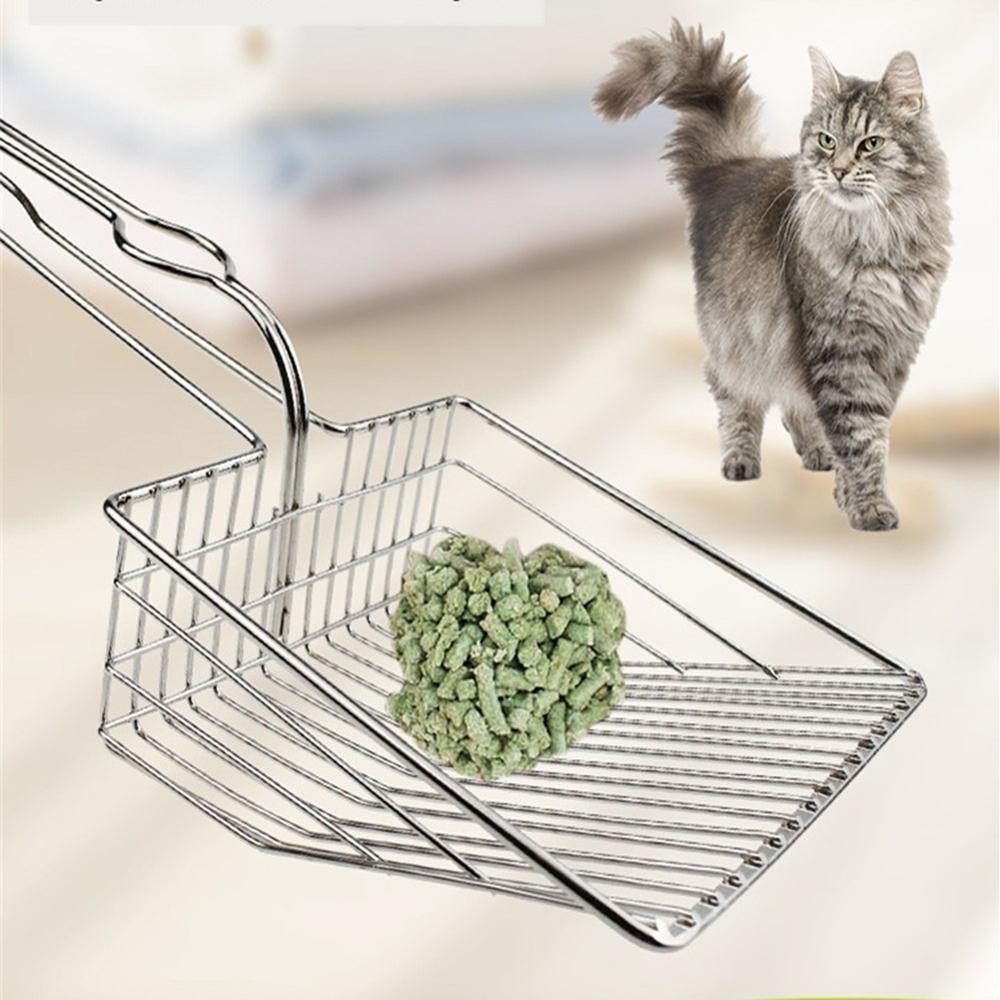 Metal Cat Litter Scoop Hollow Pet Cat Toilet Scooper with Long Handle Jumbo Cat Litter Scoop Sifter Shovel Pet Cleaning Tools