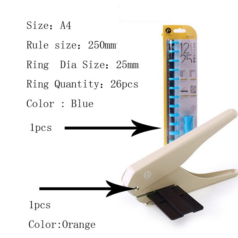 Mushroom Hole Puncher Loose-Leaf Pages Punching Machine paper cutter 6 sheets of A4 paper hole shape for newspapers, magazine: NO17
