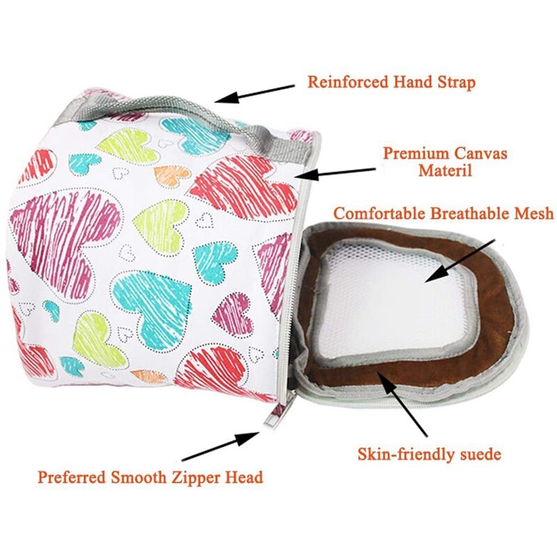 Transportador de bolsa de Hamster, bolsas de transporte de mascotas para hámster y otras mascotas pequeñas, bolsa de transporte de viaje portátil al aire libre transpirable