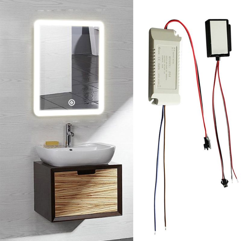 Dæmpbart badeværelse spejl on / off touch switch 240v til lampebelysning hjemmet intelligent system menneskeligt sensor tilbehør