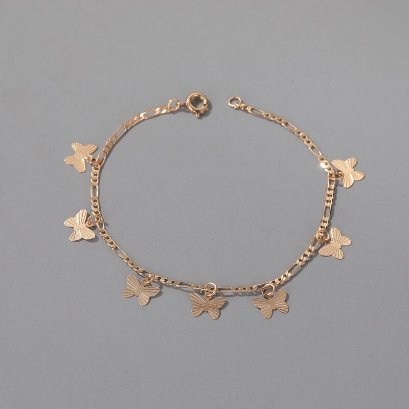 Aankomst Enkele Laag Vlinder Armband Eenvoudige Meisjes Zoete Vlinder Hanger Charm Armbanden Hand Sieraden Voor Vrouwen