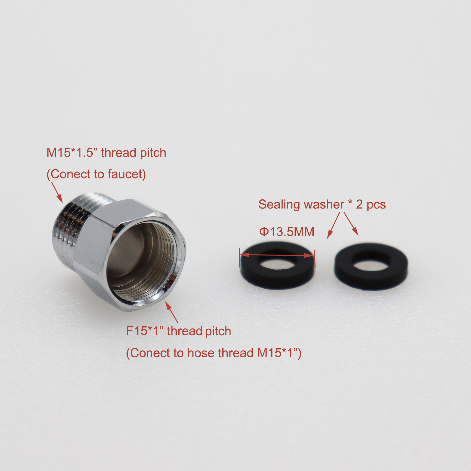 1Pc M15*1.5 Hose Adapter Brass Water Connectors