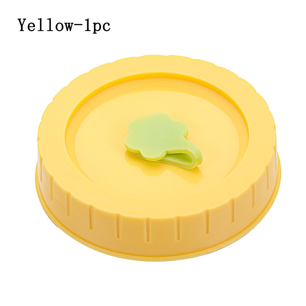 Universal Mason Jar Lids With Straw Hole 70mm Diameter Drinking Storage Cap Wide Mouth Leak Proof Home Kitchen Accessories: Yellow