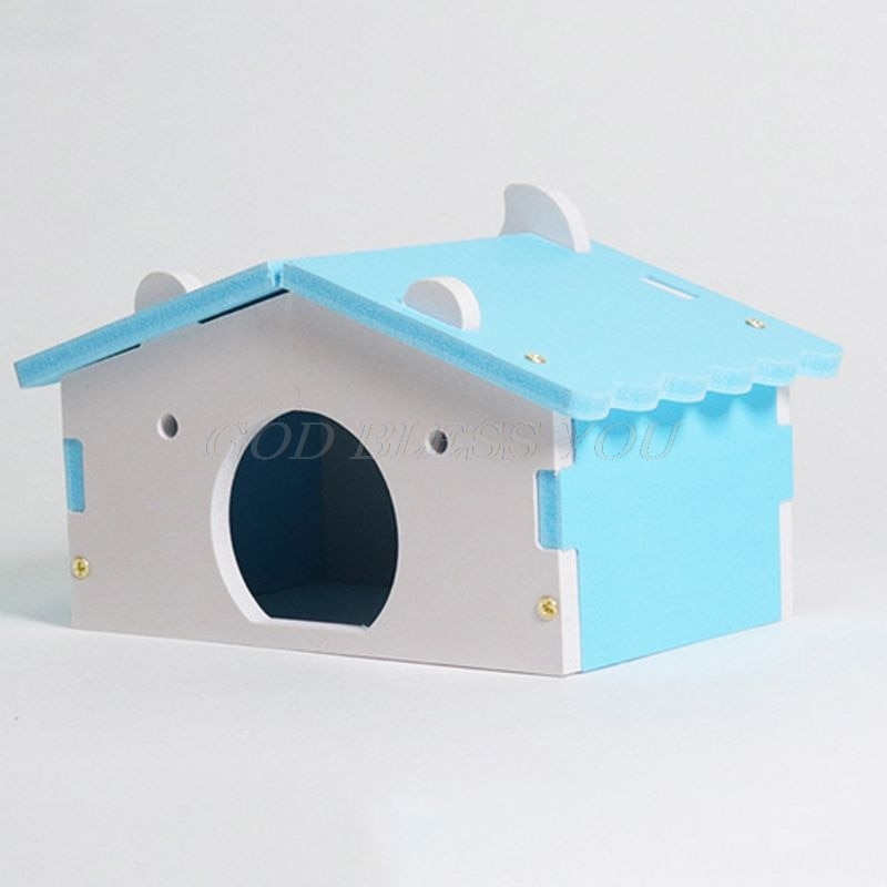 Hamster husbure til rotte mus sjov hamster reden villa farverig træ seng hus