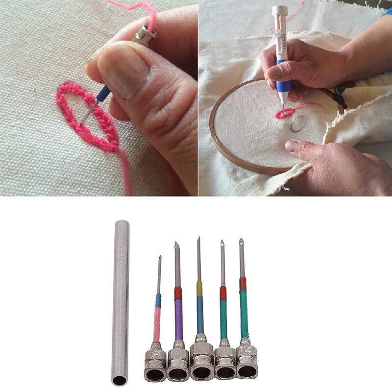 5 PCS/Set Embroidery Stitching Punch Needle Handmade Sewing Tool Set Craft Tools DIY Embroidery Needle