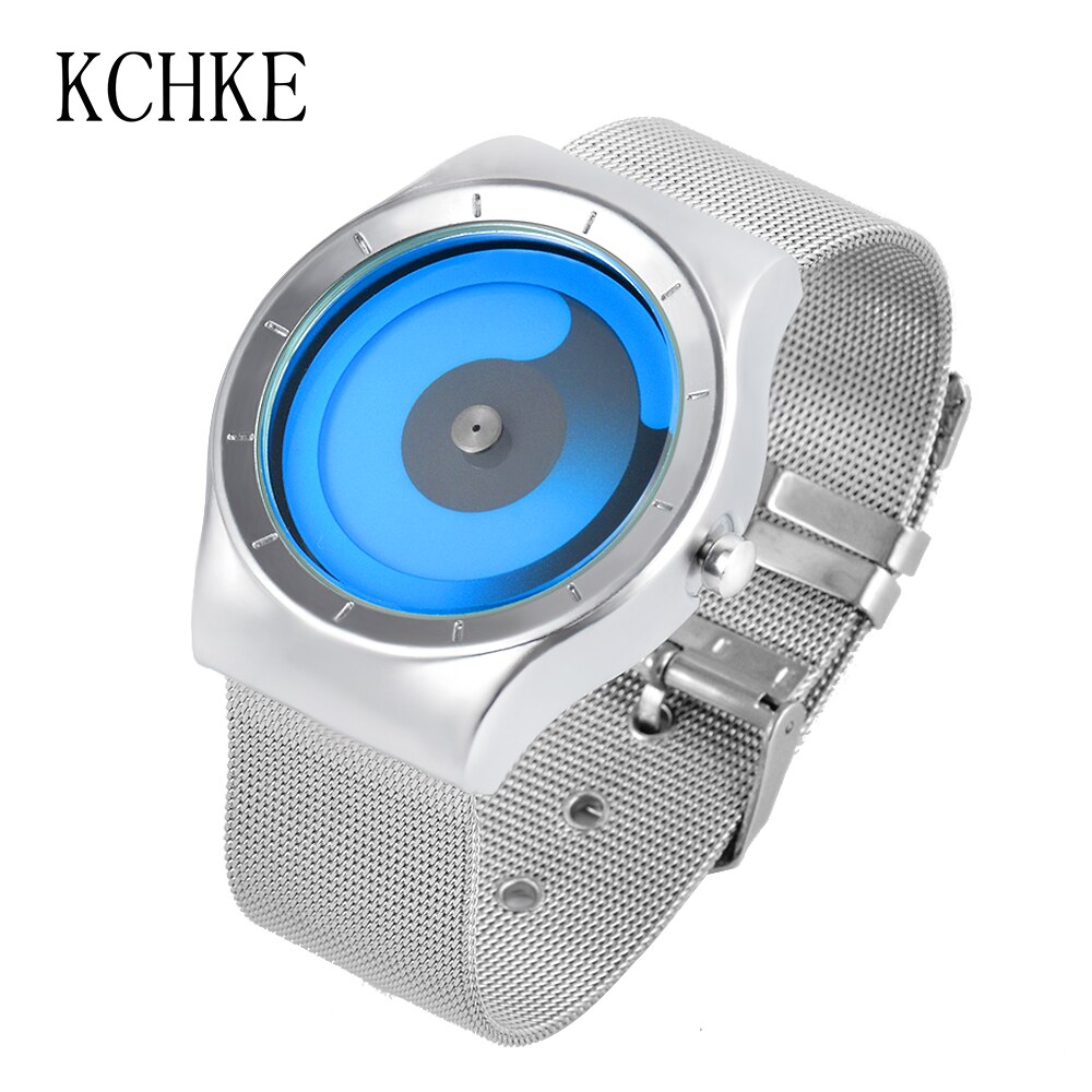 Kchke Heren Horloge High-End Luxe Sport Horloge Rvs Mesh Quartz Horloge Relogio Masculino