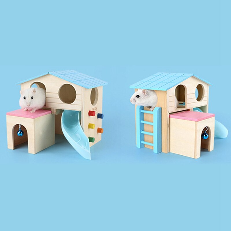 Nette Hamster Versteck Holz Lustige Hamster Spielen Lebensraum Hamster Haus Haustier DIY Versteck Hütte Spielzeug Kleine Ebene Liefert