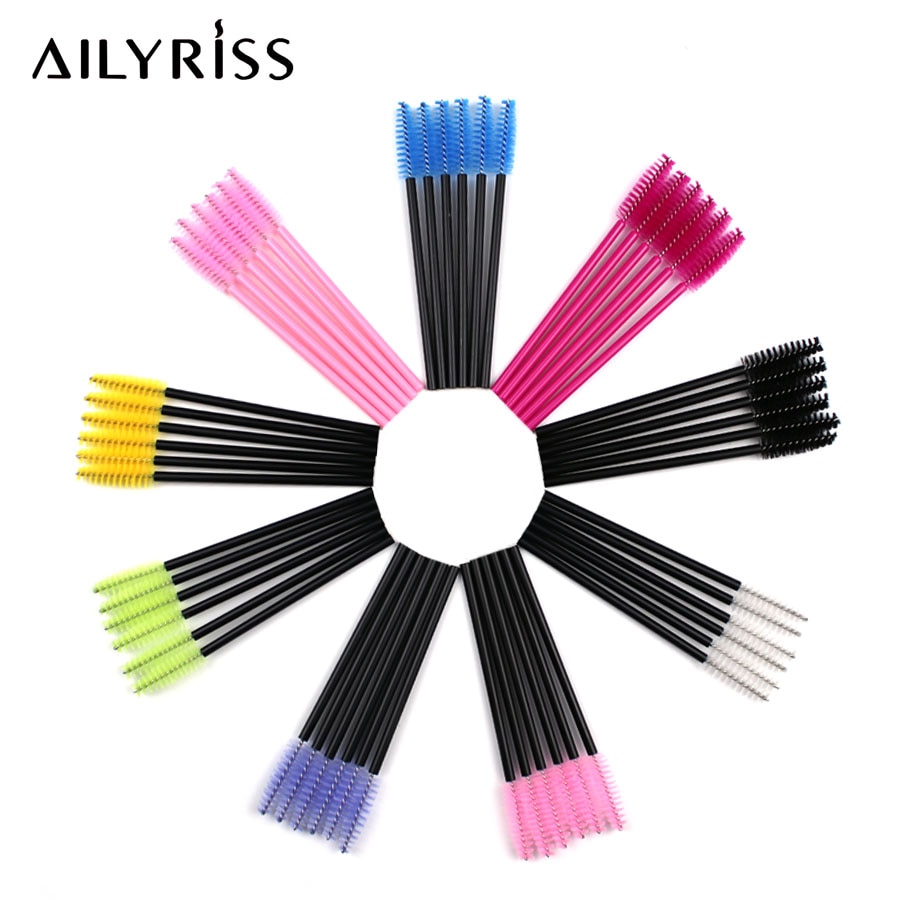 500 Stks/pak Wegwerp Kristal Wimper Borstel Kam Wimpers Extension Mascara Wands Make-Up Professionele Beauty Tool
