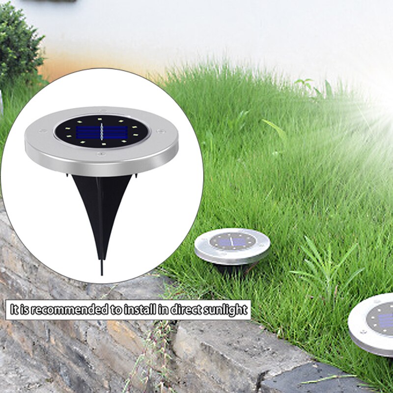 12/1Pack Solar Led Tuinverlichting Outdoor Onder Grond Lamp IP65 Terraza Terrasse Landschap Verlichting Voor Gazon Patio pathway Yard