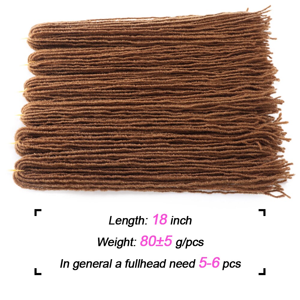 Micro Locs Crochet Hair Braids Sister Locs Slender Straight Goddess Faux Locs Crochet Hair Synthetic Braiding Hair Extensions