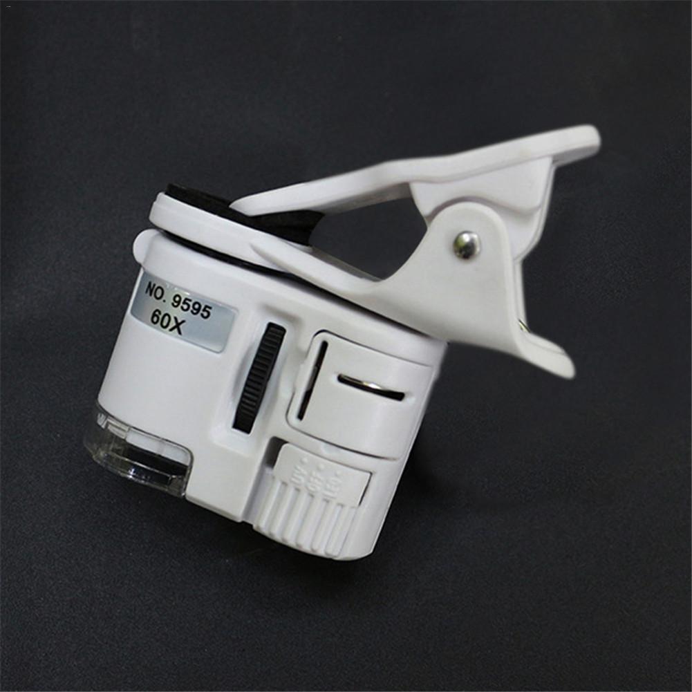 60X Mobile Phone Microscope Magnifying Glass LED Tools Magnification With Micro Camera Clip With Optical Magnifier LED Light