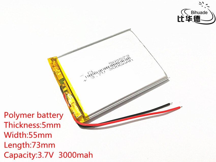 1 stück/lot liter energieakku 3.7v 2500 mah 505573 lithium-polymer-akku li-ion lipo wiederaufladbarer akku
