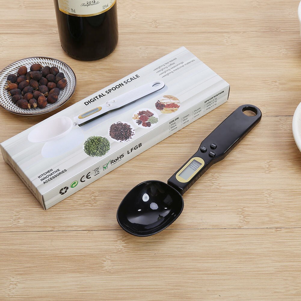 500g/0.1g High Precise Scale Kitchen Gram Digital Electronic Measuring Spoon LCD Display Screen Digital Diet Food