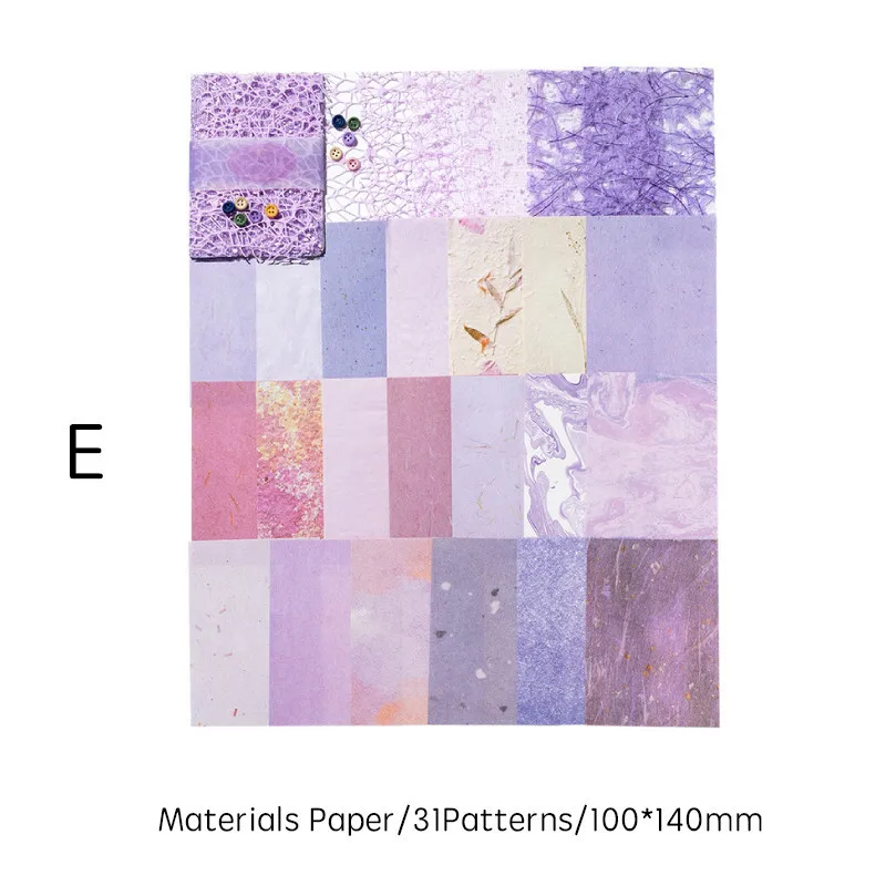 31 unids/pack de materiales de gasa, papel y botones, decoración para álbumes de recortes, papel artesanal, Collage estético, diario basura, papelería: Gris oscuro