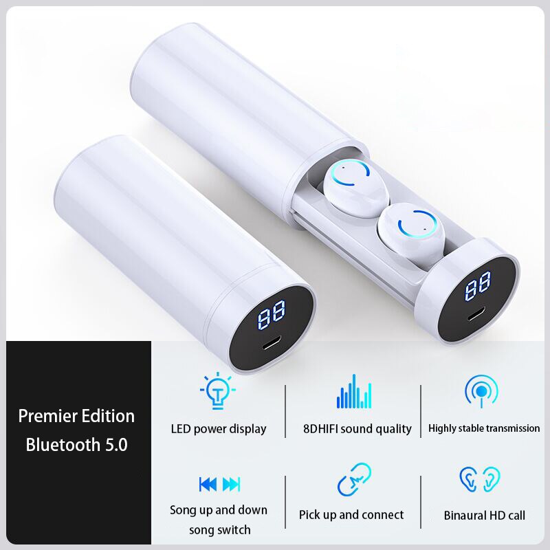 Wireless bluetooth headset binaural 5.0 small sports running universal stealth suitable for Apple Android vivoppo Huawei Univers