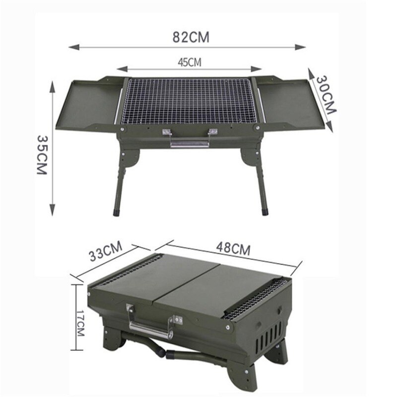 Draagbare Houtskool Bbq Grill Mini Inklapbare Draagbare Grill Camping Outdoor Kookgerei Party Koken Gereedschap Draagbare Grill