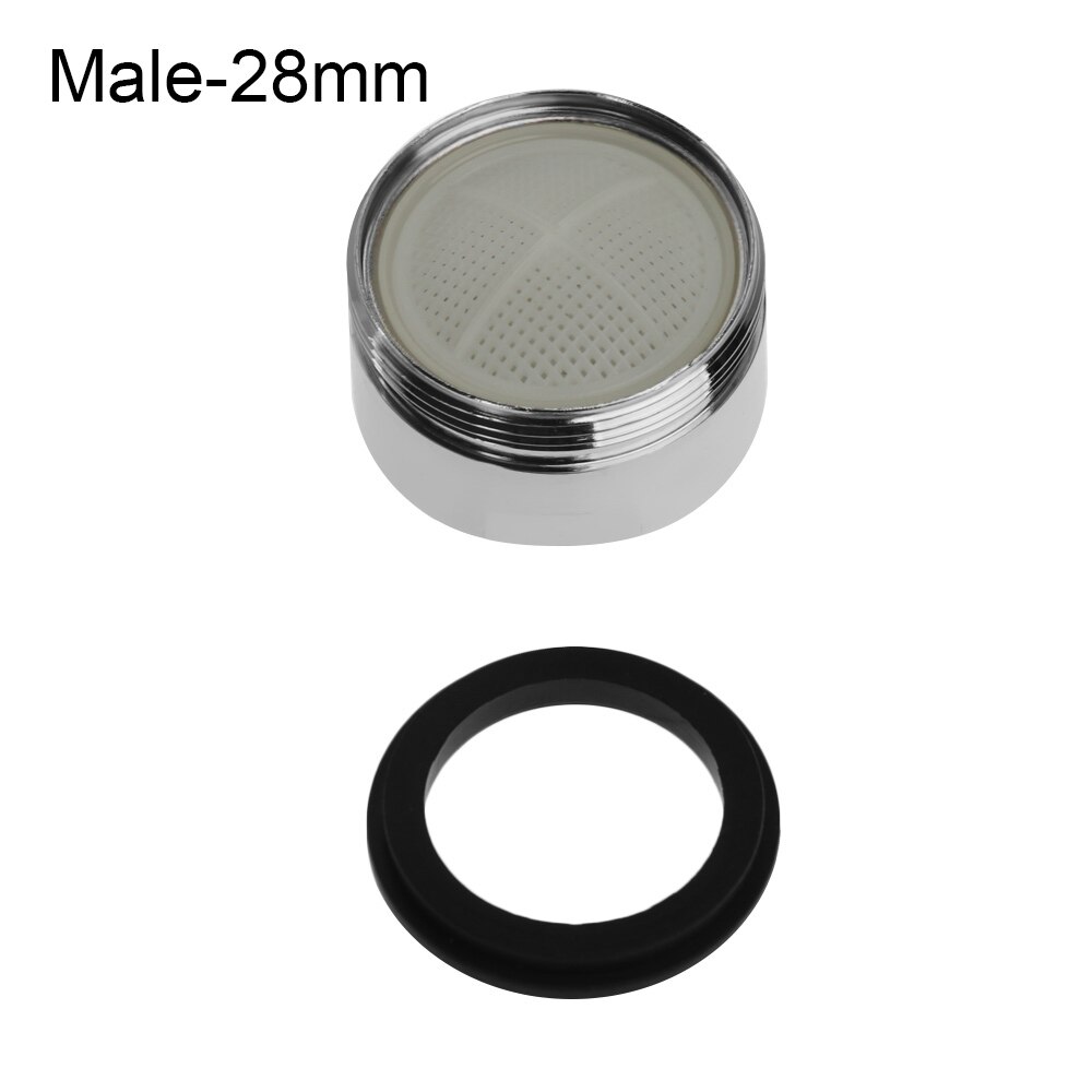 Tap Aerator Connector Metal Outside Inside Thread Water Saving Adaptor Kitchen Faucet 16/18/20/22/24/28/mm to 22mm with Gasket: Male-28mm