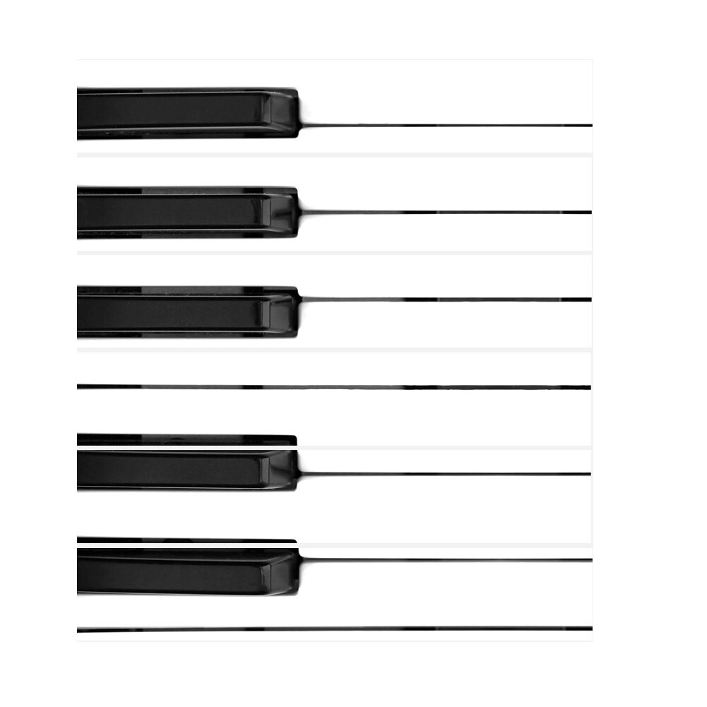 6Pcs 3D Wit Black Piano Zelfklevende Muzikant Trap Riser Stickers Decal