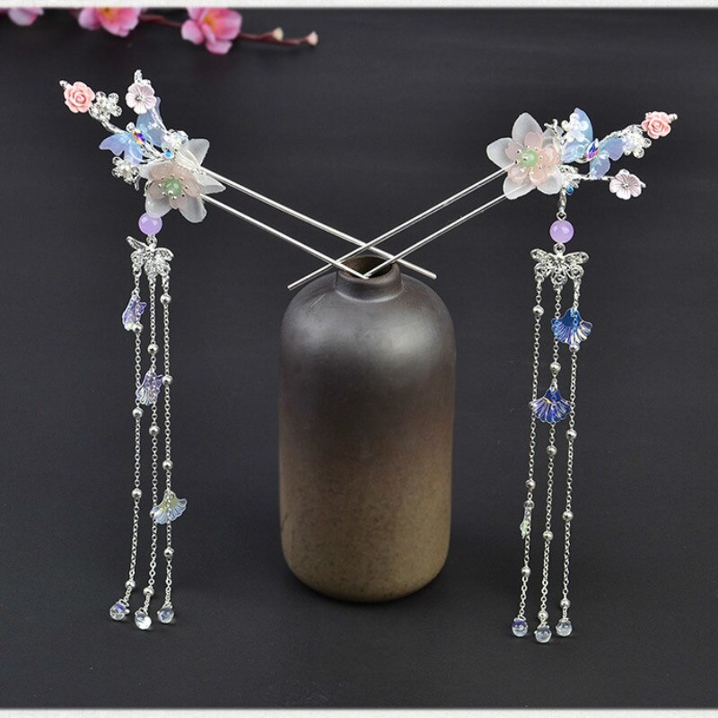 Chinese Style Hairpin Wedding Hair Accessories Hair Stick Headdress Head Jewelry Bridal Earring Headpiece