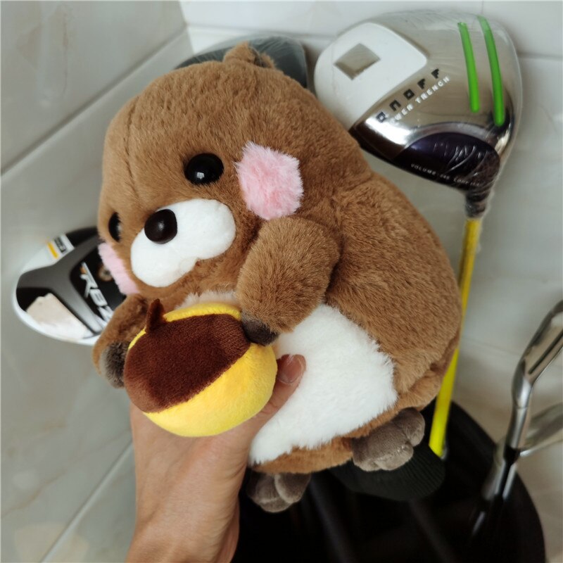 Groundhog Driver Head Cover Plush Golf 460cc Wood Headcover 4 Colors Golf Club Accessory For Man Women