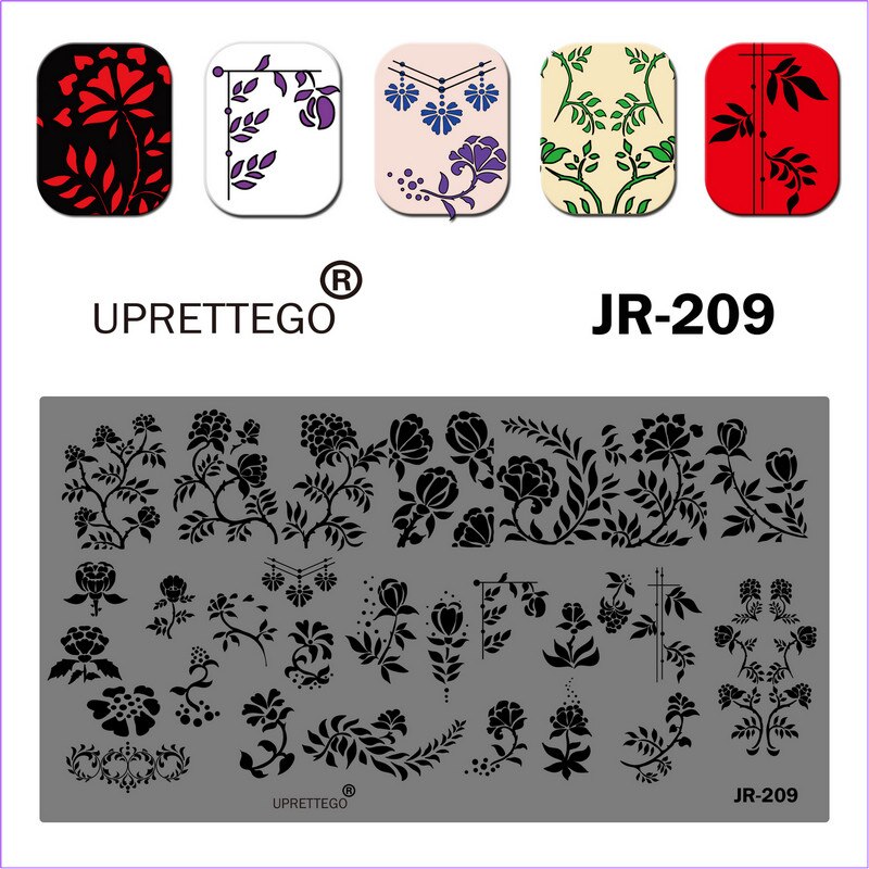 Rustfrit stål prægeplade skabelon mælkebøtte panda måne engel yin yang påske alien space flower negle værktøj  jr201-210: Jr209