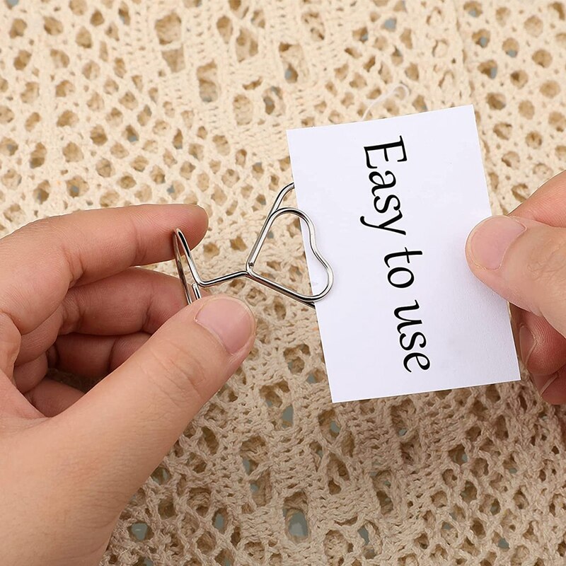 30 Pieces Table Card Holder Wire Place Card Holder Menu Holder Photo Holder Clips Card Stand For Weddings,Dinner Party