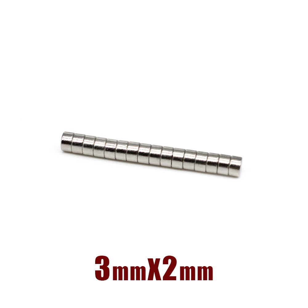 100/200/500/1000/2000/5000PCS 3x2 Mineur Disque Recherche Aimant Petits Aimants Ronds 3x2mm Aimants Permanents Au Néodyme Forte 3*2mm