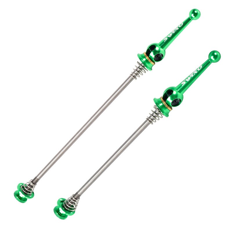 Pinchos para bicicleta de carretera, accesorios de liberación rápida de aleación de titanio, palanca de liberación rápida: green