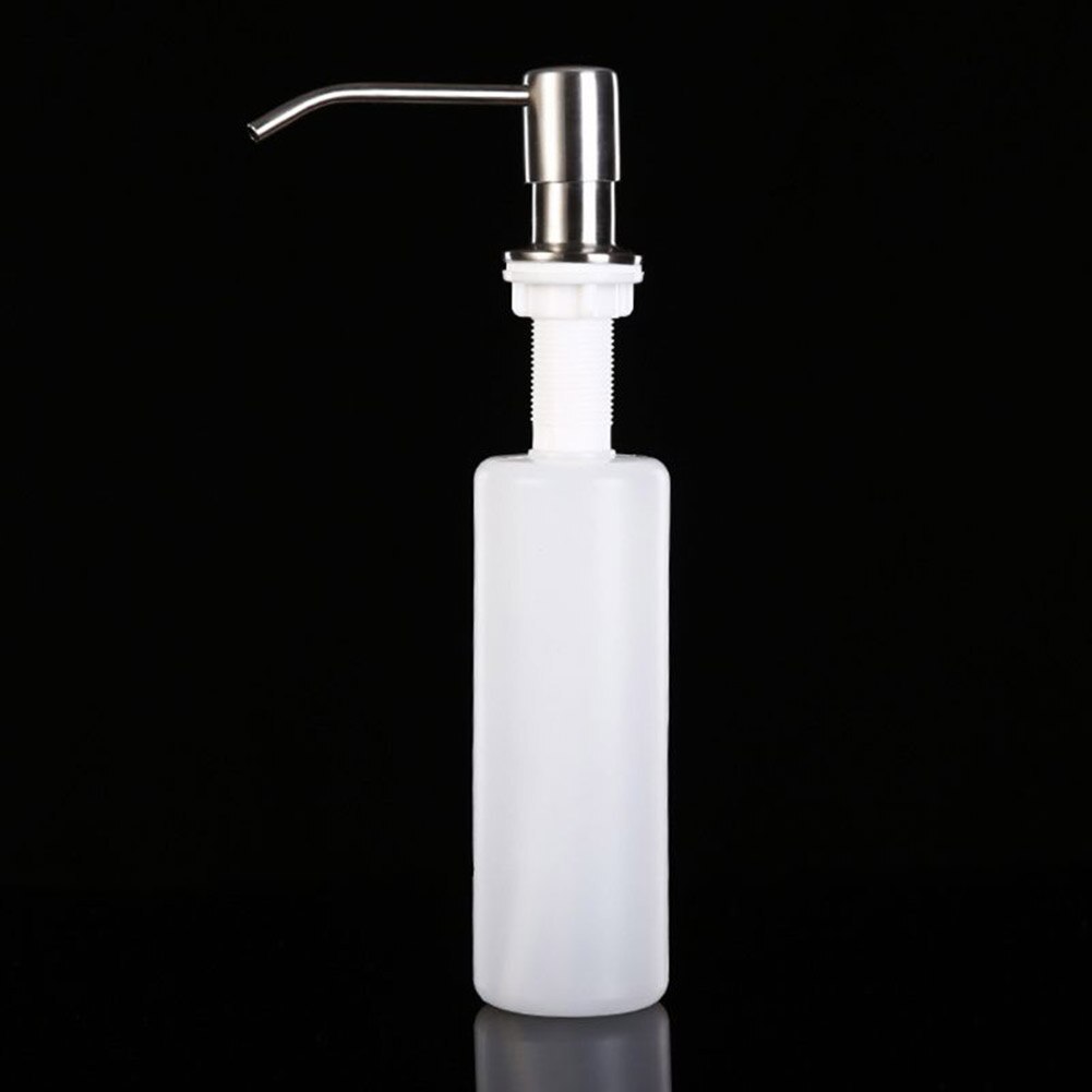 Dispensador de jabón líquido para fregadero, dispensador de jabón para fregadero de 300ml, dispensador de jabón de cocina de acero inoxidable, suministros para el hogar