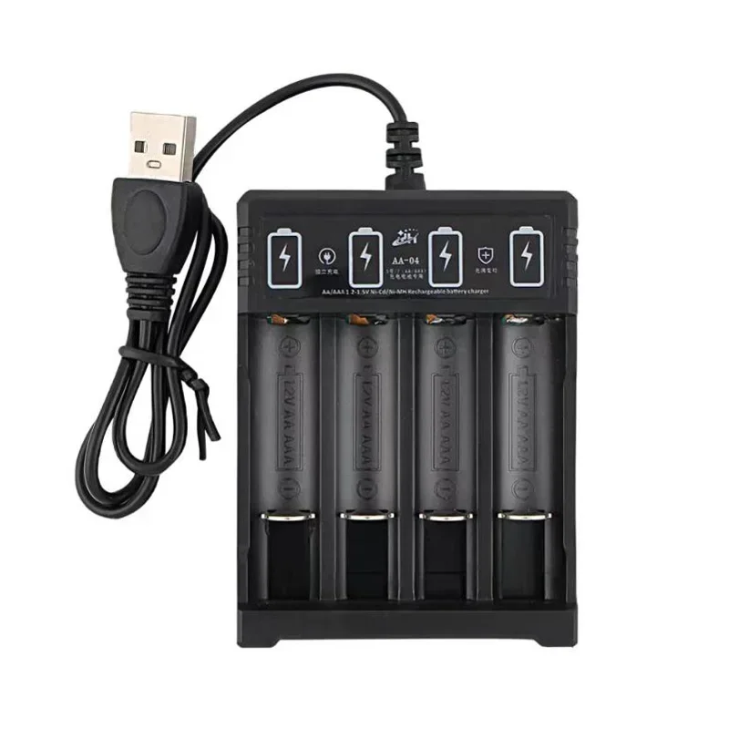 Brand 1.5V AA 1.5V AAA Alkaline 1.5V Clock Toy Camera Battery Rechargeable Battery+USBcharger rechargeable battery: SKY BLUE