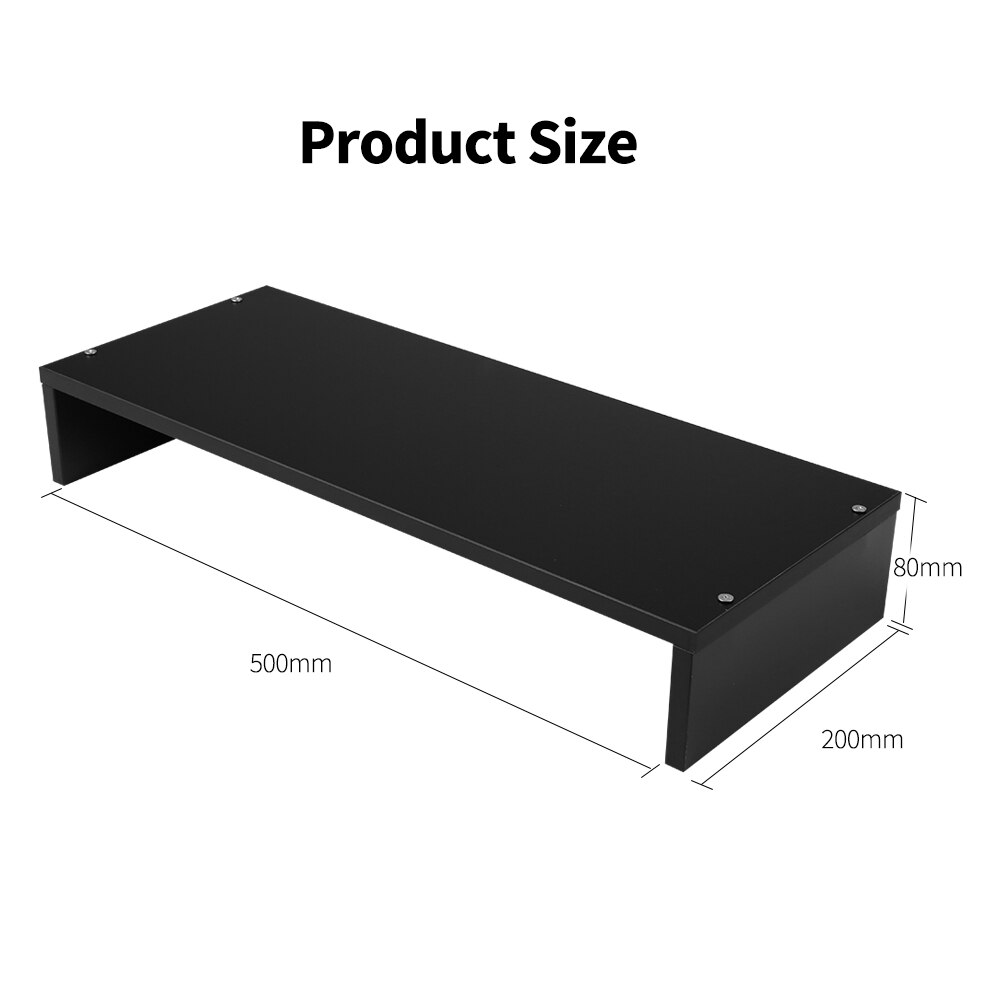 Houten Monitor Stand Desktop Toetsenbord Opbergrek Desktop Riser Stand Eenvoudige Installatie Voor Computer Monitor Laptop Bruin