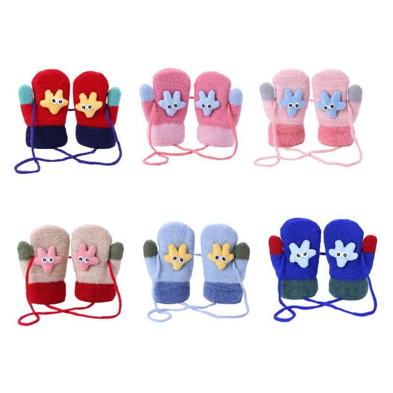 1 Pair Bambini Del Fumetto Guanti Imitazione di Agnello In Pile Addensare Ragazzi Delle Neonate Autunno Inverno Caldo Regali di Accessori di Abbigliamento